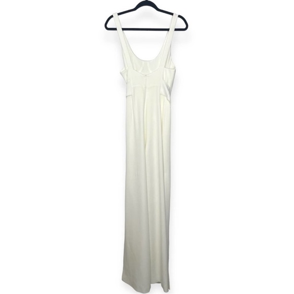 Jonathan Simkhai Belted Crepe Jumpsuit White Wide Leg - Picture 8 of 10
